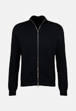 Regular Strick-Jacke Uni in Dunkelblau |  Seidensticker Onlineshop