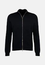 Stand-Up Collar Knitted jacket  , Uni in Dark Blue |  Seidensticker Onlineshop