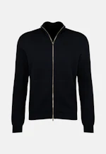 Regular Strick-Jacke Uni in Dunkelblau |  Seidensticker Onlineshop