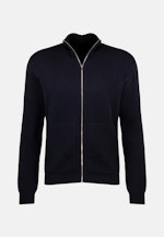 Regular Strick-Jacke Uni in Dunkelblau |  Seidensticker Onlineshop