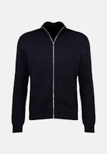 Stand-Up Collar Knitted jacket  , Uni in Dark Blue |  Seidensticker Onlineshop