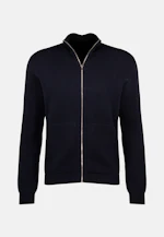 Regular Strick-Jacke Uni in Dunkelblau |  Seidensticker Onlineshop
