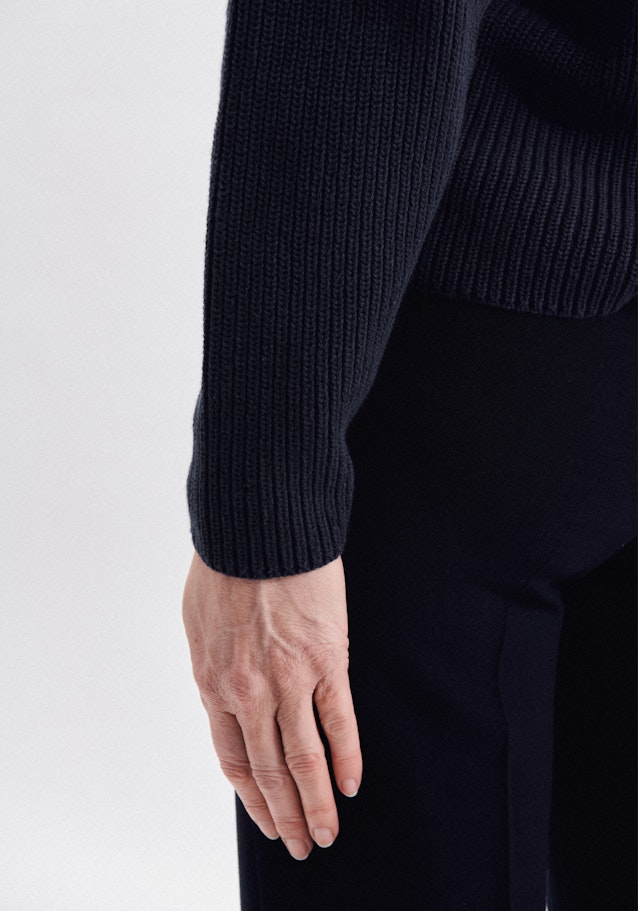 Regular Fit Pullover Uni in Dunkelblau | Seidensticker Onlineshop