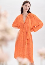 Krepp Midi Kleid in Orange |  Seidensticker Onlineshop