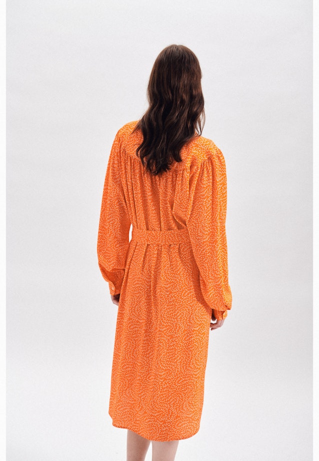 Krepp Midi Kleid in Orange |  Seidensticker Onlineshop