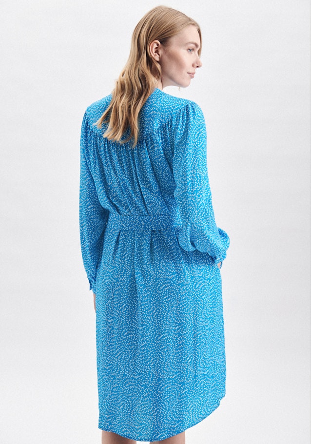 V-Neck Kleid Regular in Mittelblau | Seidensticker Onlineshop