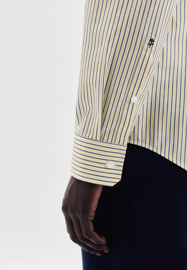 Shaped Business Hemd Streifen in Gelb |  Seidensticker Onlineshop