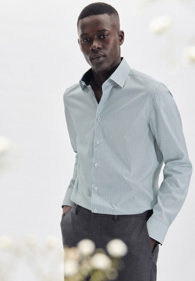 Shaped Chemise d'affaires rayures in Vert |  Seidensticker Onlineshop