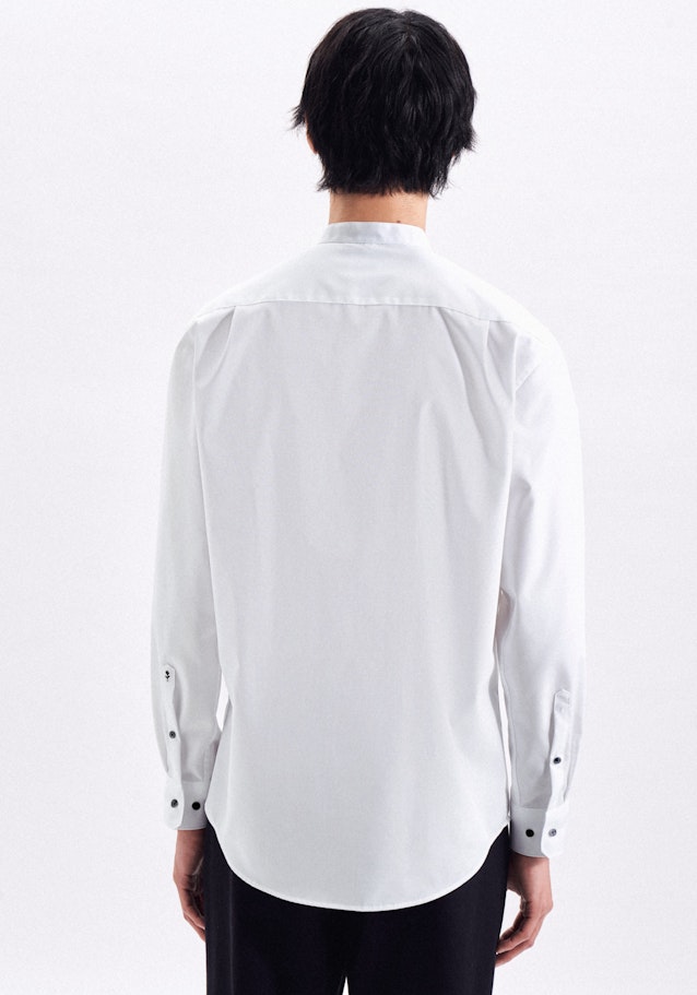 Bügelfreies Popeline Business Hemd in Regular mit Stehkragen in Weiß |  Seidensticker Onlineshop