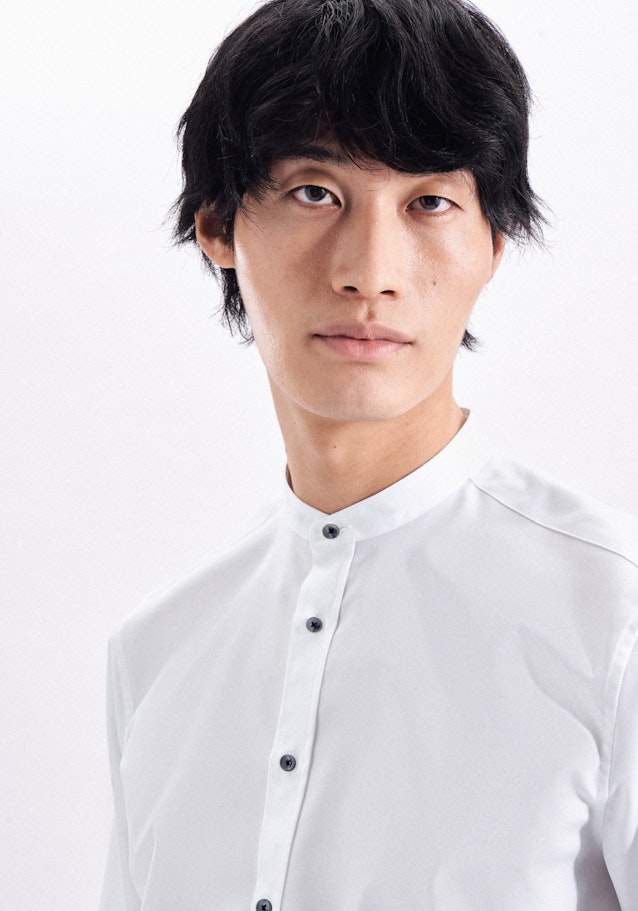 Non-iron Poplin Business Shirt in Regular with Stand-Up Collar in White |  Seidensticker Onlineshop