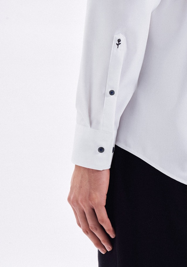 Bügelfreies Popeline Business Hemd in Regular mit Stehkragen in Weiß |  Seidensticker Onlineshop