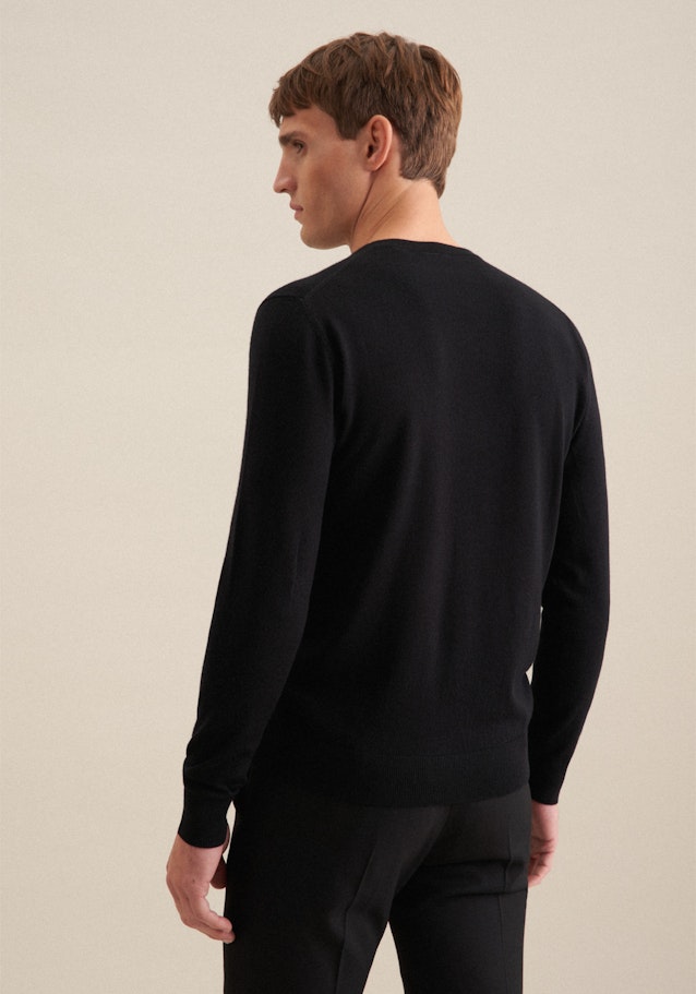 V-Neck Pullover in Black | Seidensticker Onlineshop