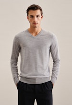 Pull-Over Regular Manche Longue in Gris |  Seidensticker Onlineshop