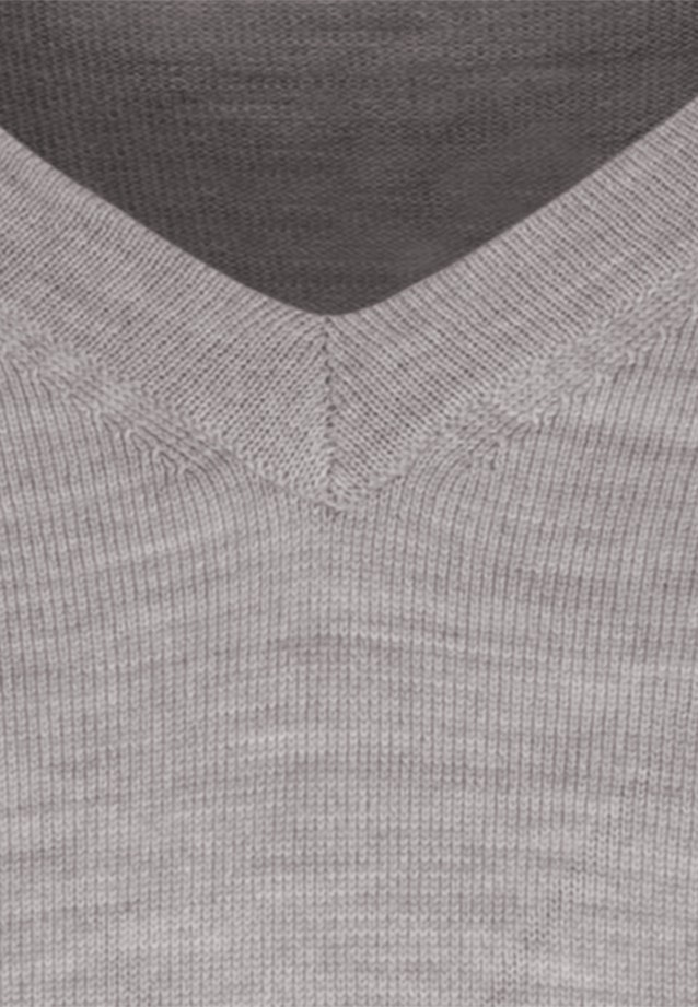 Pullover Décolleté en V in Grau |  Seidensticker Onlineshop