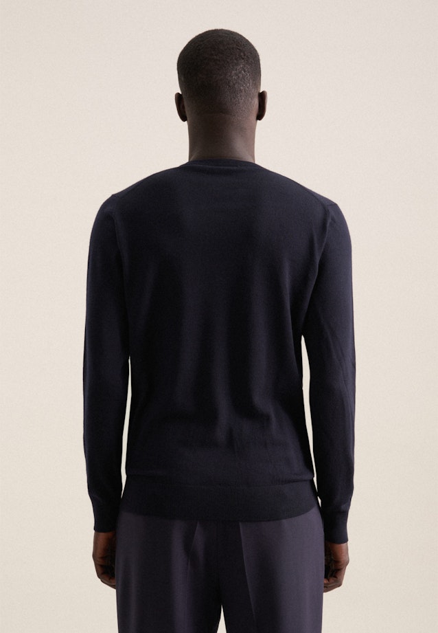 V-Neck Pullover in Dark Blue |  Seidensticker Onlineshop