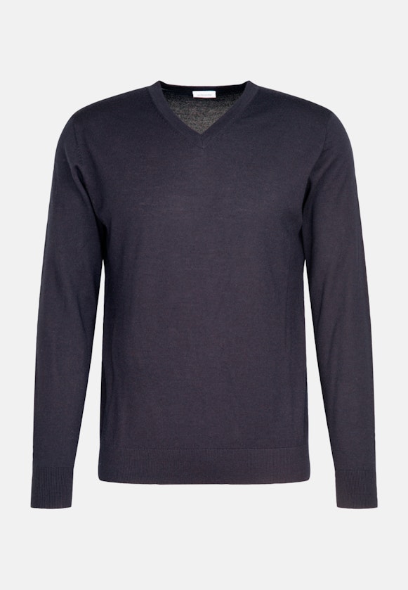 V-Hals Pullover in Donkerblauw |  Seidensticker Onlineshop