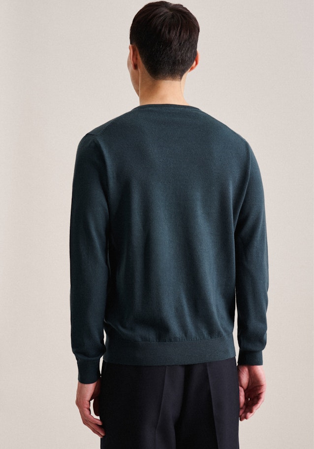 V-neck Pullover Uni, in Green | Seidensticker Onlineshop