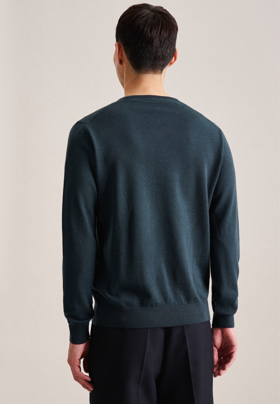V-Neck Pullover Regular in Grün |  Seidensticker Onlineshop