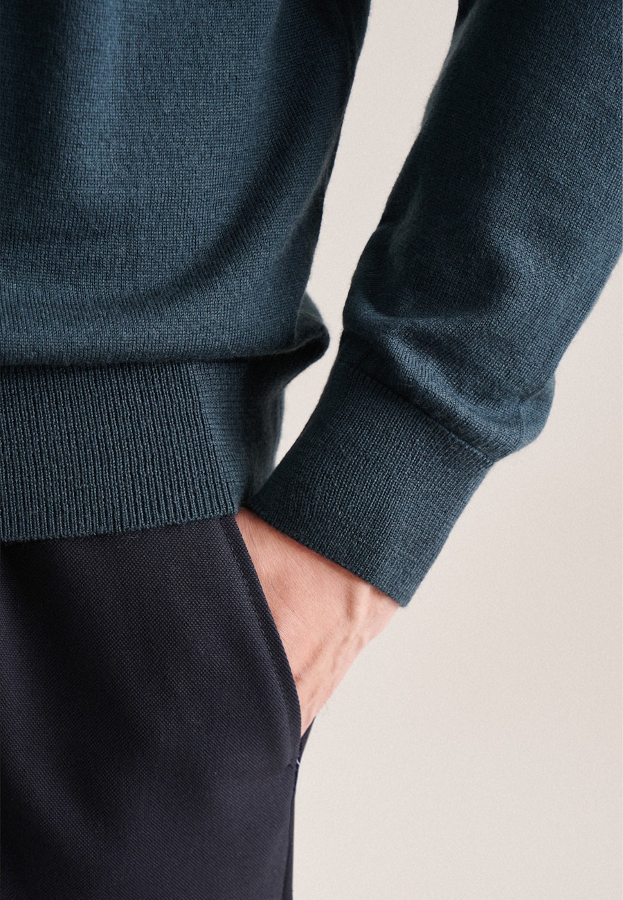V-Neck Pullover Regular in Grün |  Seidensticker Onlineshop