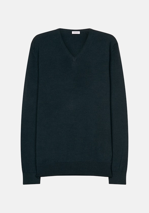 V-neck Pullover Uni, in Green | Seidensticker Onlineshop