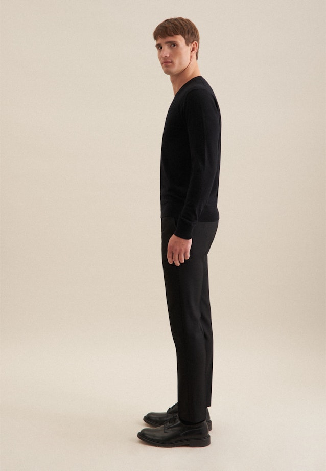 V-Neck Pullunder Regular in Black |  Seidensticker Onlineshop