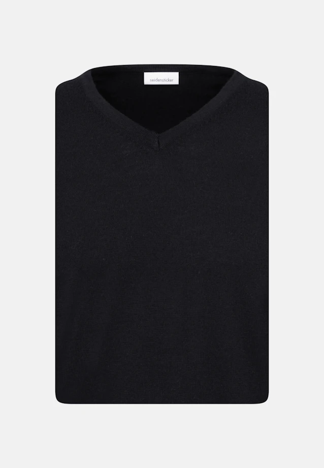 Regular Pullover Uni in Schwarz |  Seidensticker Onlineshop