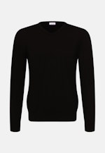 Regular Pullover Uni in Schwarz |  Seidensticker Onlineshop