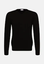 Regular Pullover Uni in Schwarz |  Seidensticker Onlineshop