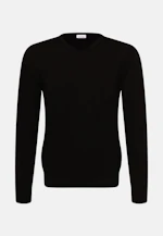 V-neck Pullover  , Uni in Black |  Seidensticker Onlineshop