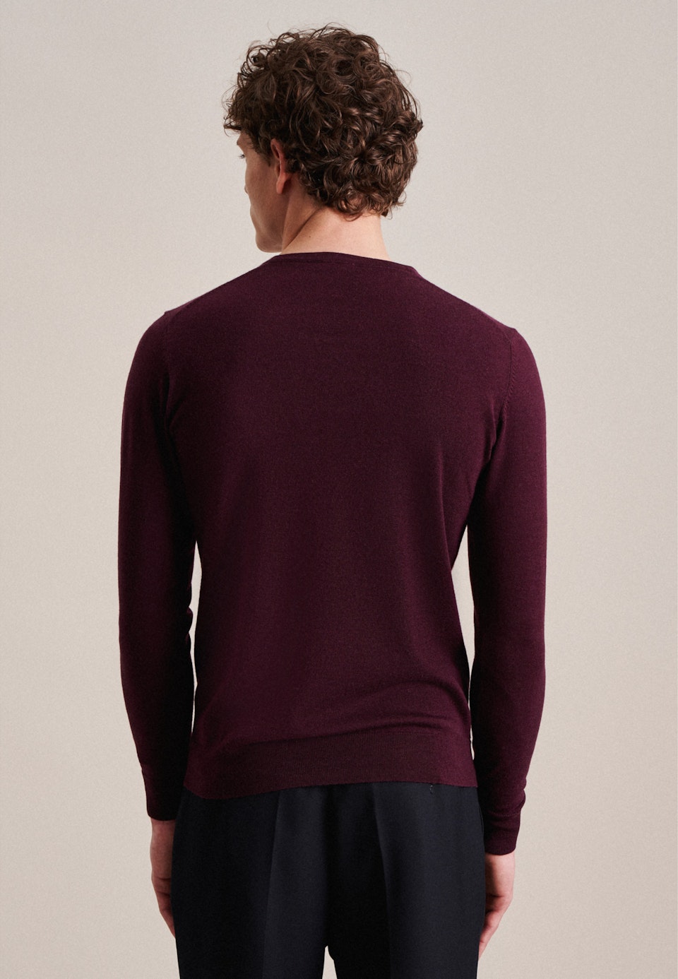 V-Neck Pullover Regular in Rot |  Seidensticker Onlineshop
