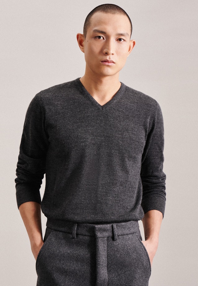 V-Neck Pullover in Grey |  Seidensticker Onlineshop