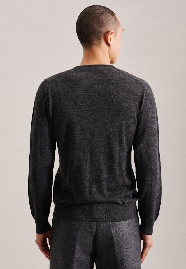 Regular Pullover Uni in Grau |  Seidensticker Onlineshop
