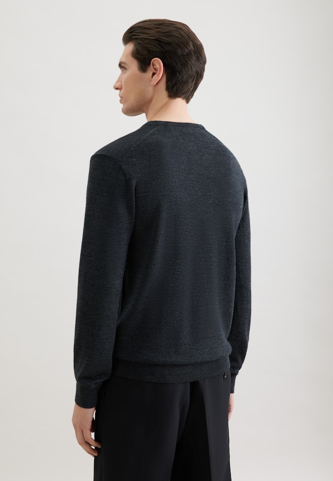 Regular Pull-over Uni dans Gris | Boutique en ligne Seidensticker