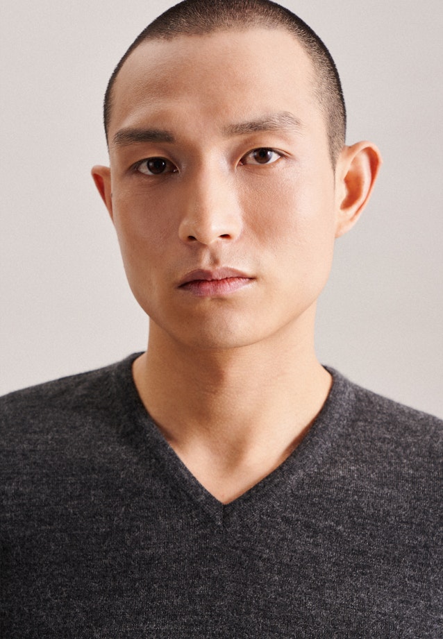 V-neck Pullover  , Uni in Grey |  Seidensticker Onlineshop