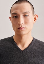 V-neck Pullover  , Uni in Grey |  Seidensticker Onlineshop