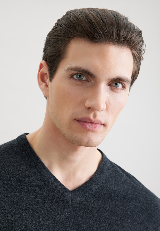 V-neck Pullover  , Uni in Grey |  Seidensticker Onlineshop