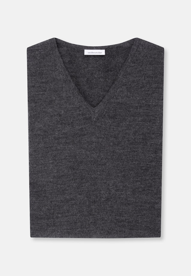 V-neck Pullover  , Uni in Grey |  Seidensticker Onlineshop