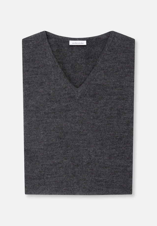 Regular Pullover Uni in Grau |  Seidensticker Onlineshop