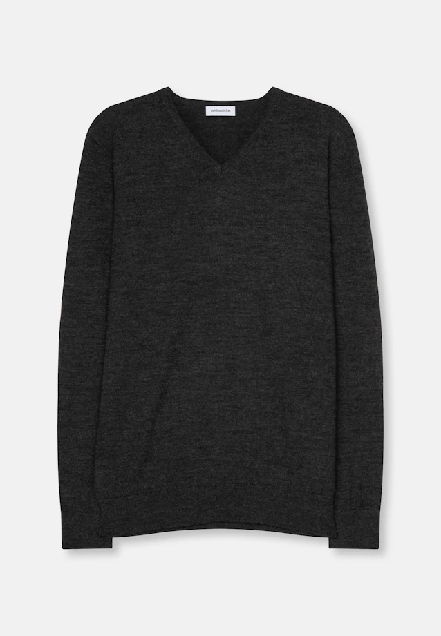 V-neck Pullover  , Uni in Grey |  Seidensticker Onlineshop
