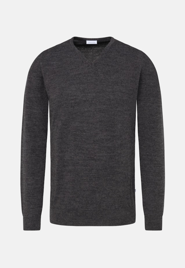 Regular Pullover Uni in Grau |  Seidensticker Onlineshop