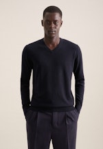 Regular Pullunder, Pullover Uni in Dunkelblau |  Seidensticker Onlineshop
