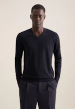 Regular Pullover Uni in Dunkelblau |  Seidensticker Onlineshop