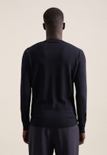 Regular Pullover Uni in Dunkelblau |  Seidensticker Onlineshop