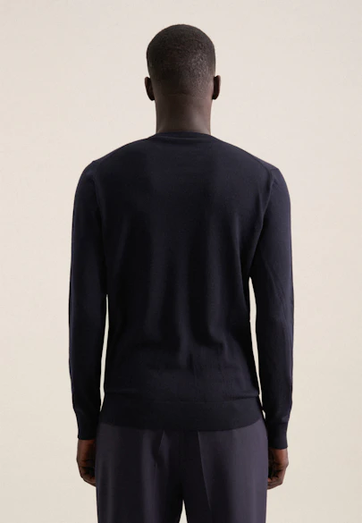 V-neck Pullover  , Uni in Dark Blue |  Seidensticker Onlineshop