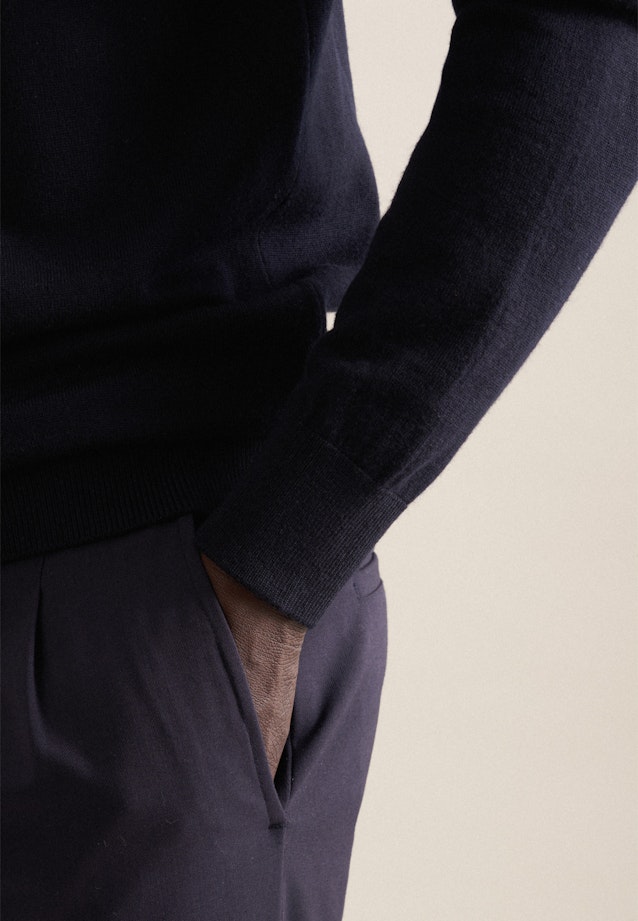 Regular Pullover Uni in Dunkelblau |  Seidensticker Onlineshop