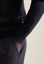 Regular Pullover Uni in Dunkelblau |  Seidensticker Onlineshop