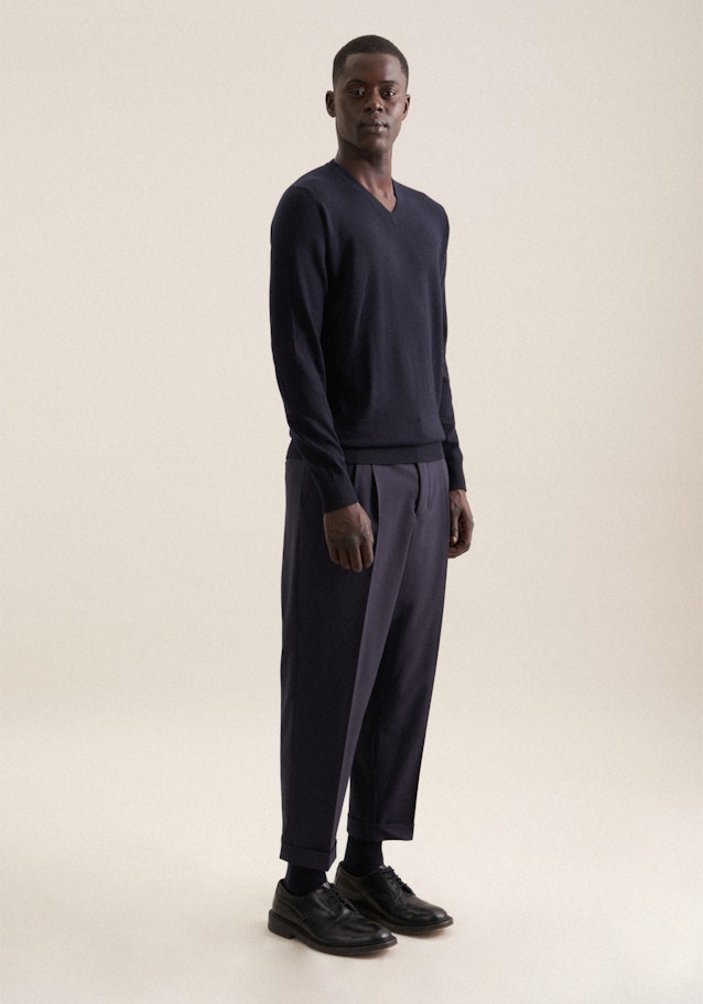 Regular Pullunder, Pullover Uni in Dunkelblau | Seidensticker Onlineshop