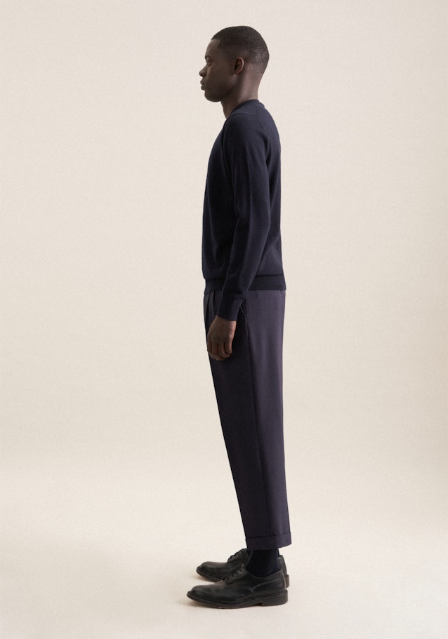 Regular Pullunder, Pullover Uni in Bleu Foncé | Seidensticker Onlineshop