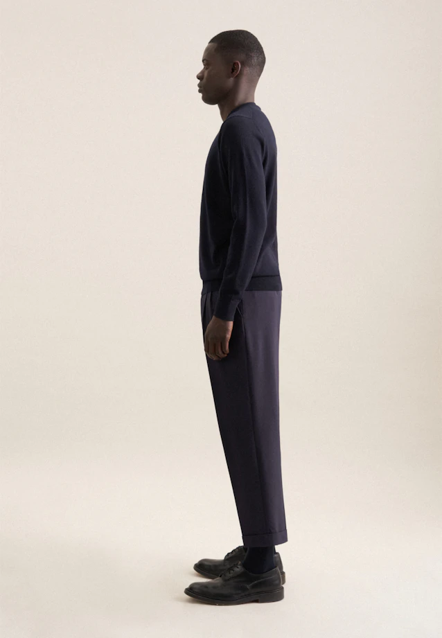 V-neck Pullover  , Uni in Dark Blue |  Seidensticker Onlineshop