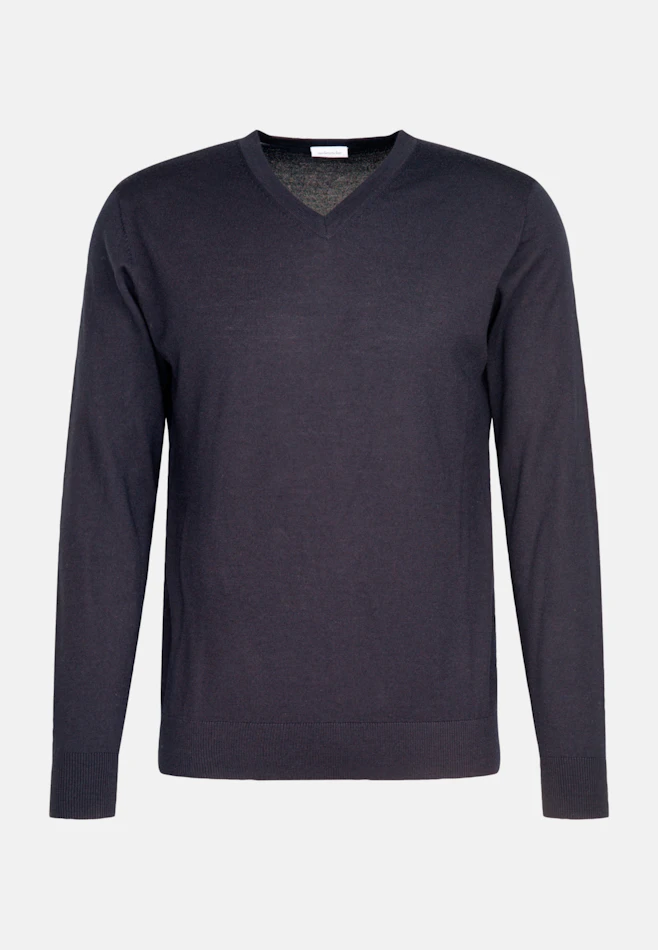 Regular Pullover Uni in Dunkelblau | Seidensticker Onlineshop